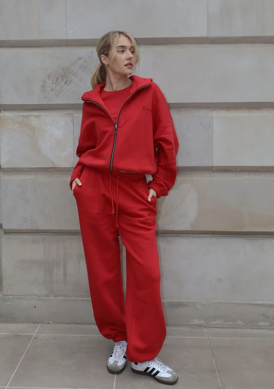 Wells - Spodnie dresowe Cherry Red
