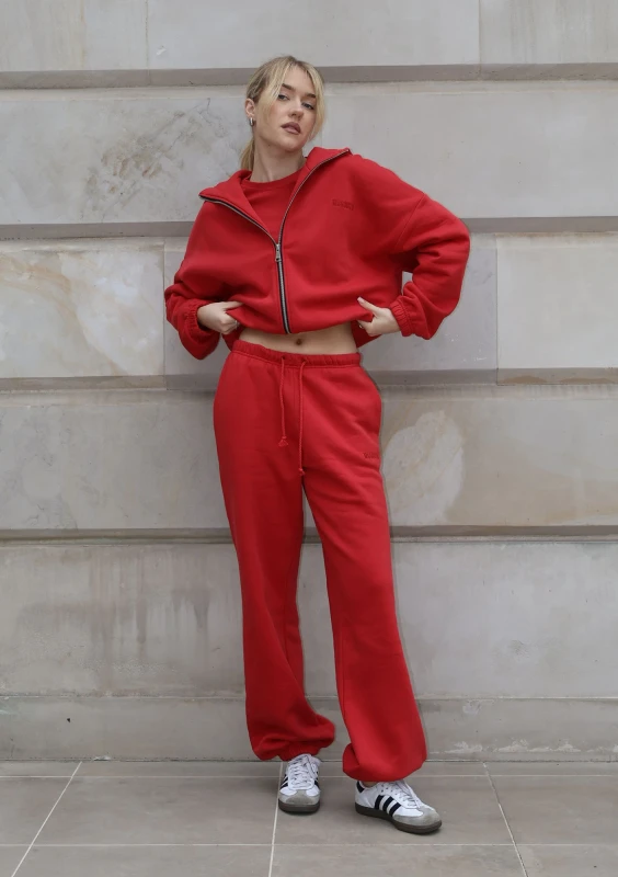 Wells - Cherry red sweatpants