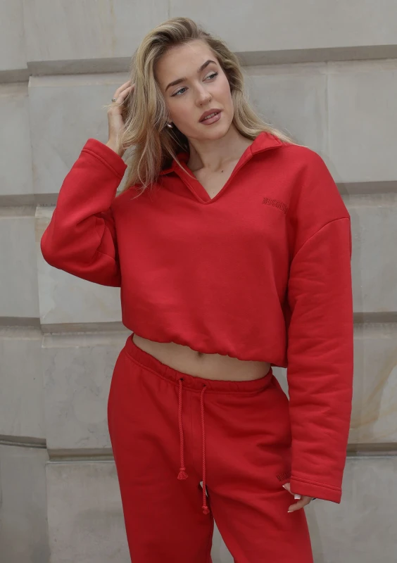 Wells - Bluza z poduszkami Cherry Red