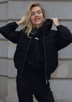 Abi - Black sleeveless cotton jacket
