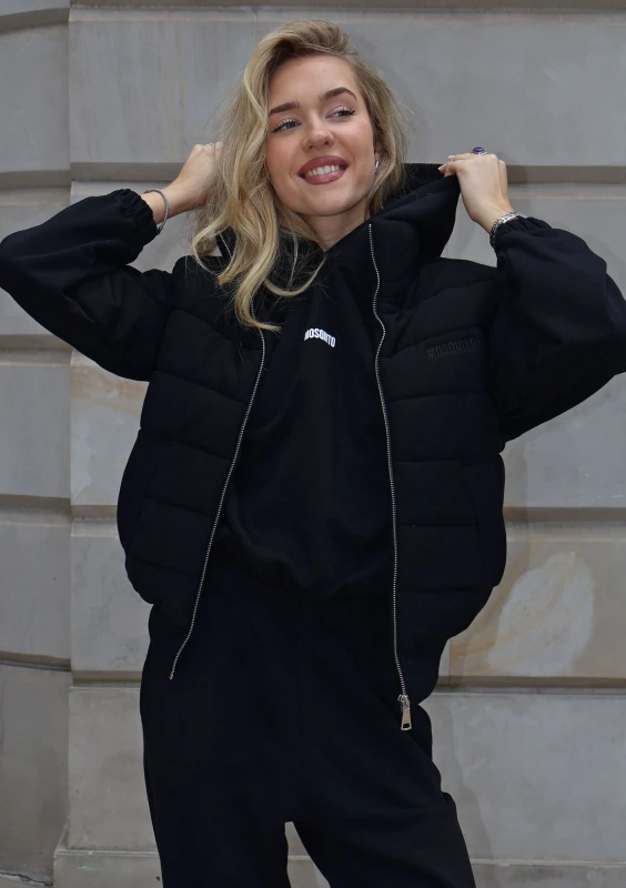 Abi - Black sleeveless cotton jacket