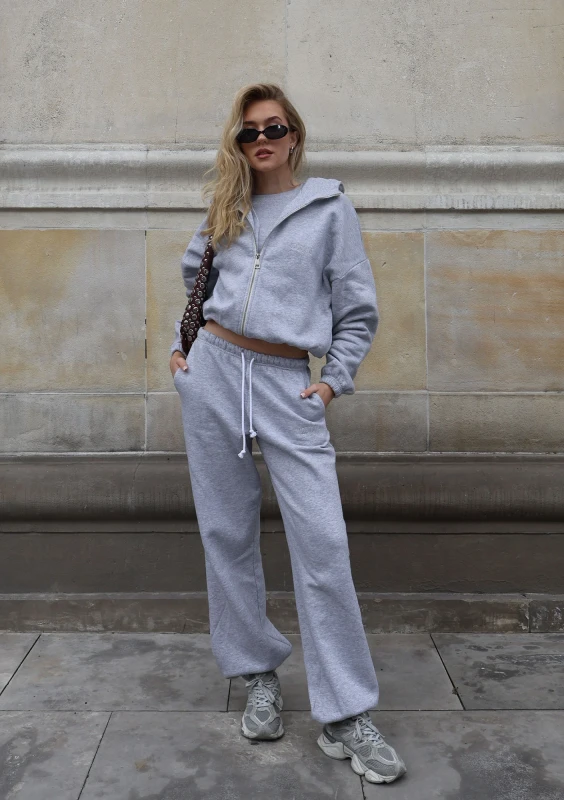 Wells - Bluza rozpinana z kapturem Grey Melange