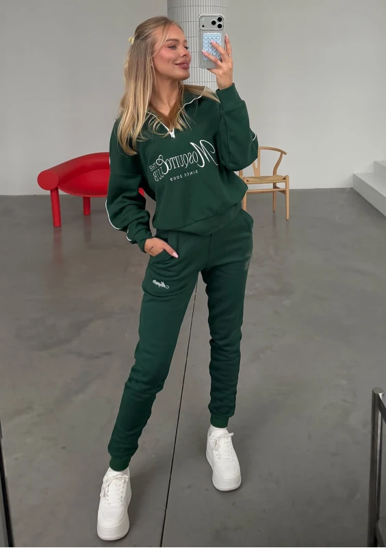 Union - Bluza z haftowanym logo Hunter Green