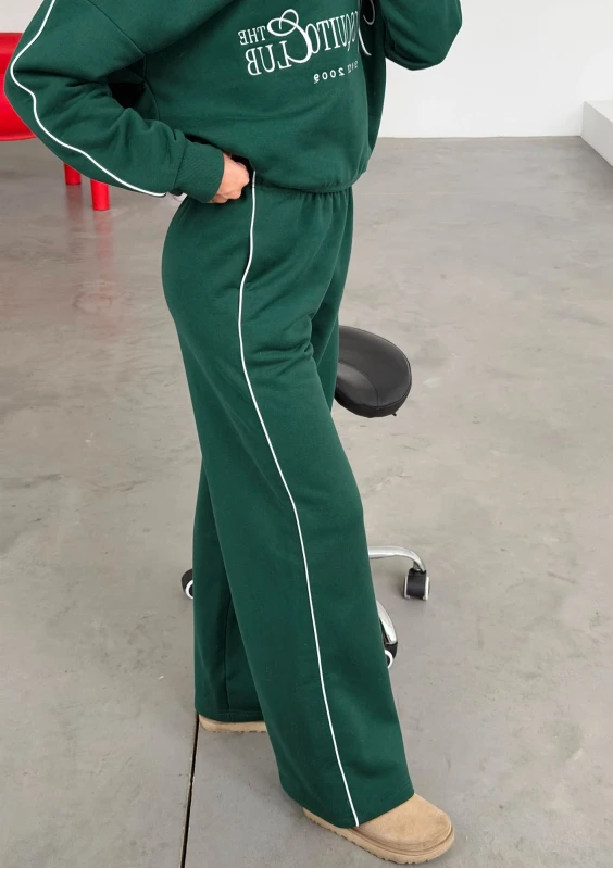 Union - Spodnie dresowe z lamówką Hunter Green