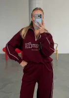 Union - Bluza z haftowanym logo Deep Cherry