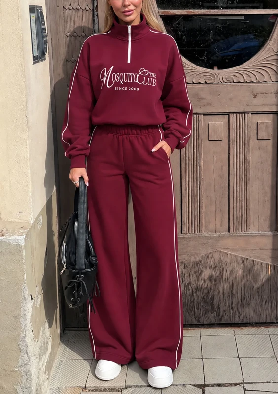 Union - Vintage style deep cherry red sweatshirt