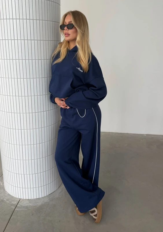 Union - Spodnie dresowe z lamówką Monaco Navy