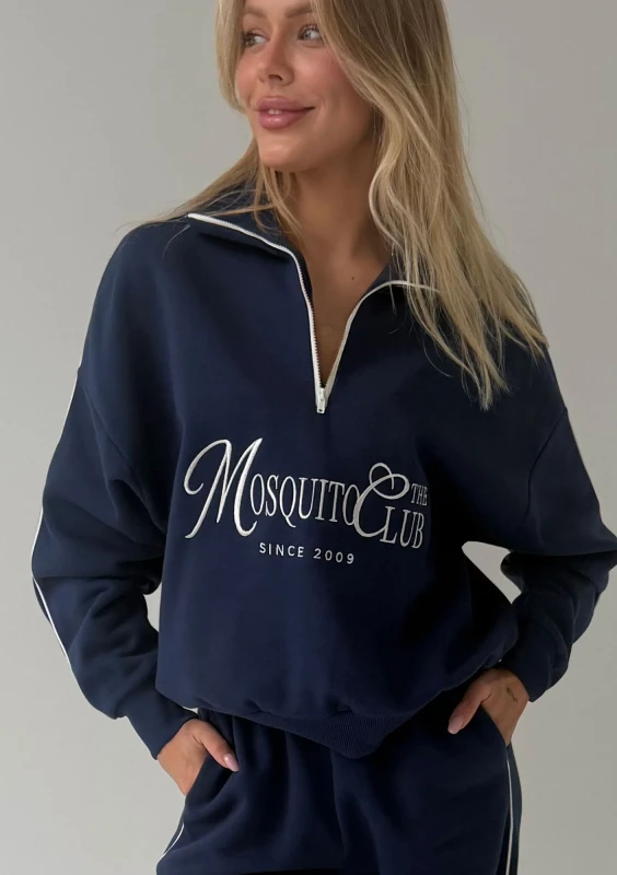 Union - Vintage style monaco navy blue sweatshirt