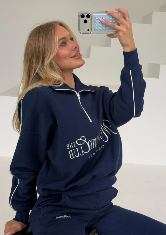 Union - Bluza z haftowanym logo Monaco Navy