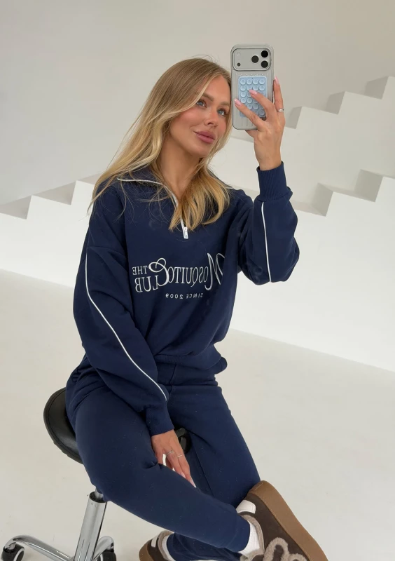 Union - Vintage style monaco navy blue sweatshirt