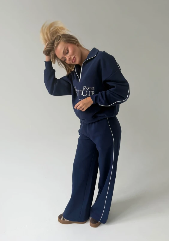 Union - Bluza z haftowanym logo Monaco Navy