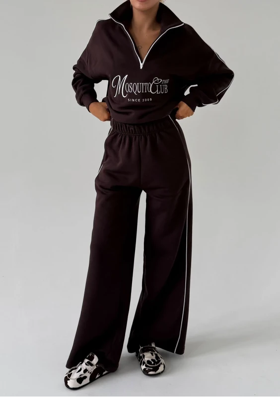Union - Vintage style dark chocolate brown sweatshirt
