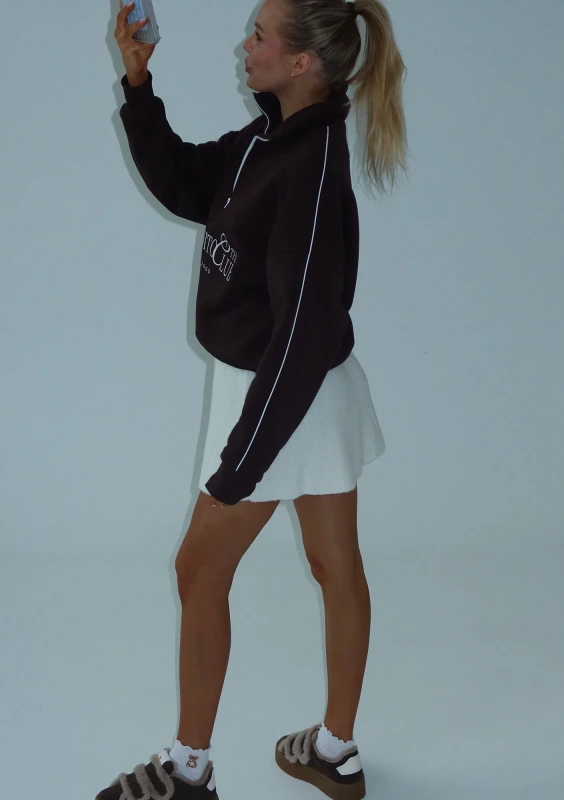 Union - Vintage style dark chocolate brown sweatshirt
