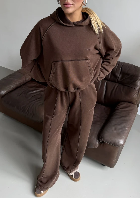 Fade - Spodnie dresowe z efektem sprania Chocolate