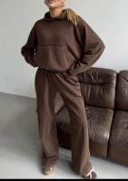 Fade - Chocolate brown sweatpants with a washed-out effect