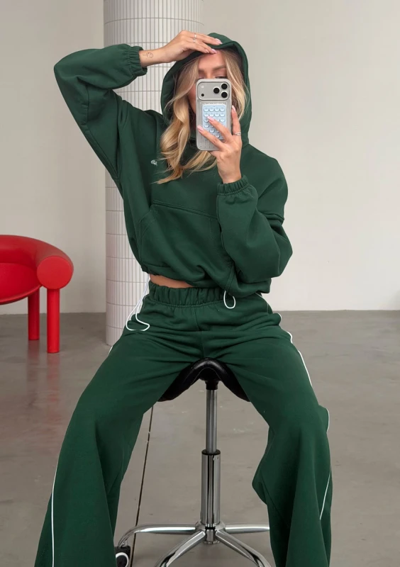 Daily - Bluza z haftowanym logo Hunter Green