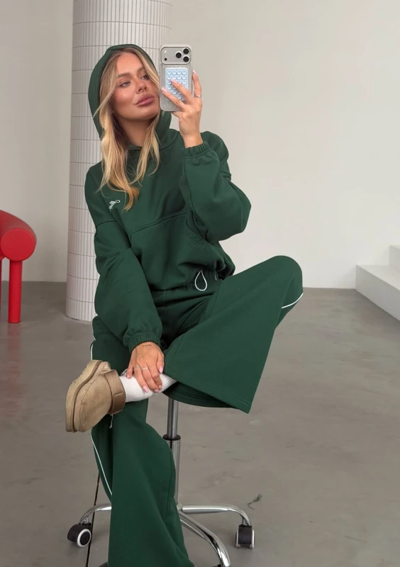 Daily - Bluza z haftowanym logo Hunter Green