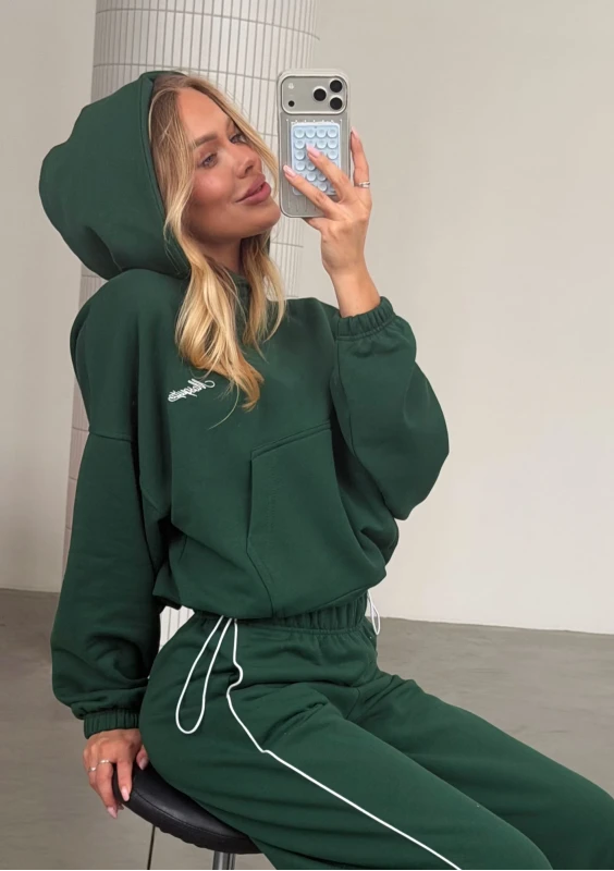 Daily - Bluza z haftowanym logo Hunter Green