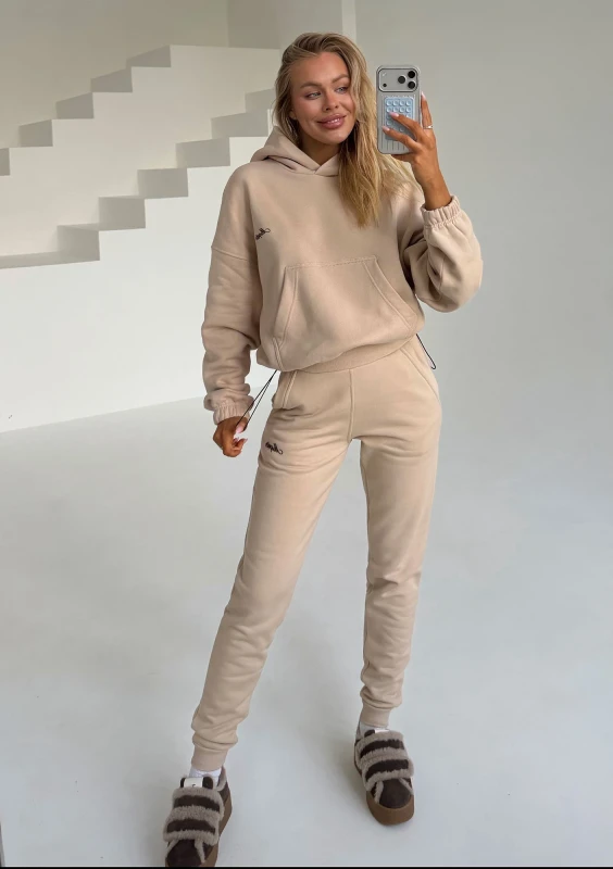 Daily - Fitted sand beige joggers