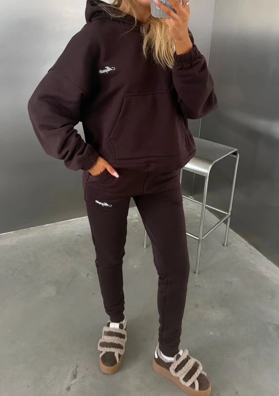 Daily - Fitted dark chocolate brown joggers