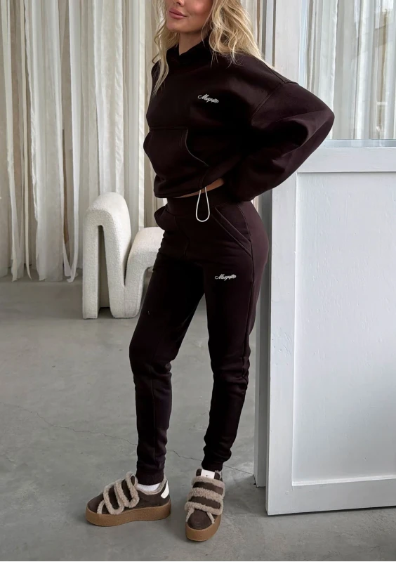 Daily - Bluza z haftowanym logo Dark Chocolate