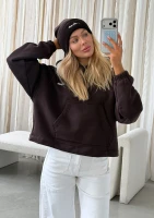 Daily - Vintage style dark chocolate brown sweatshirt