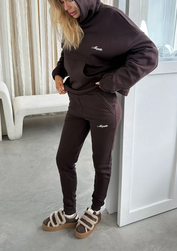 Daily - Bluza z haftowanym logo Dark Chocolate