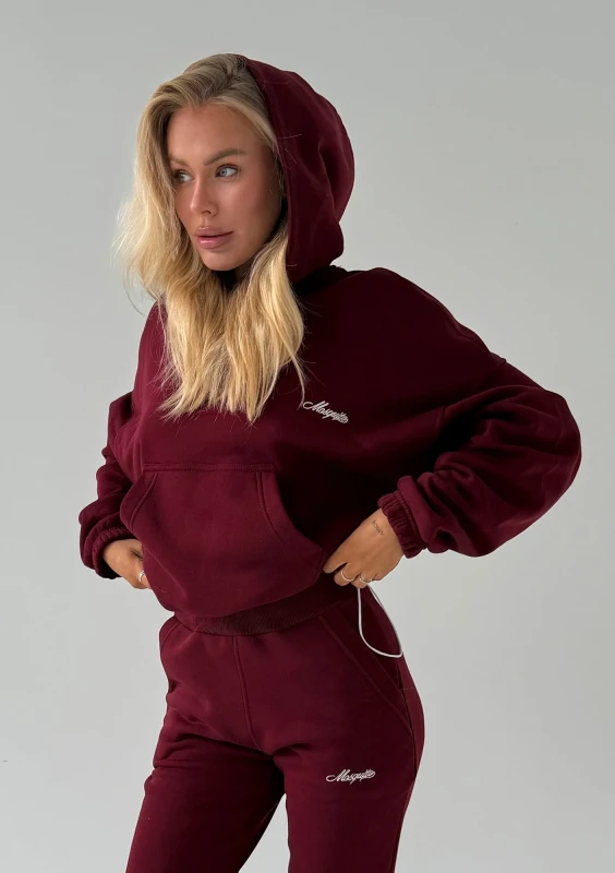 Daily - Bluza z haftowanym logo Deep Cherry