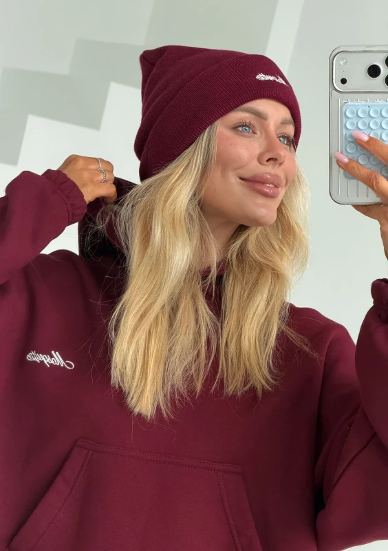 Daily - Vintage style deep cherry red sweatshirt