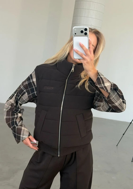 Duty - Brown checked oversize shirt