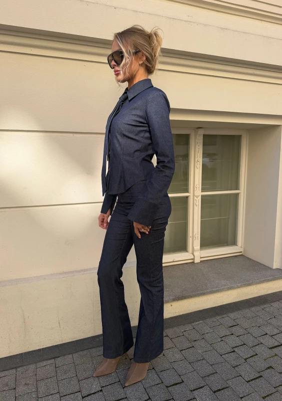 Carter - Navy blue denim trousers