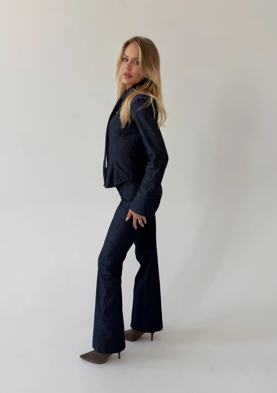 Carter - Navy blue denim trousers