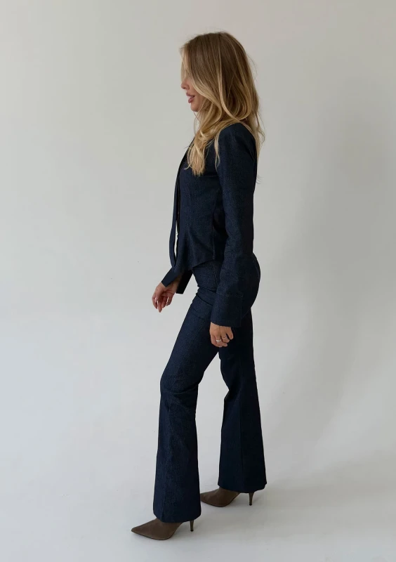 Carter - Navy blue denim trousers