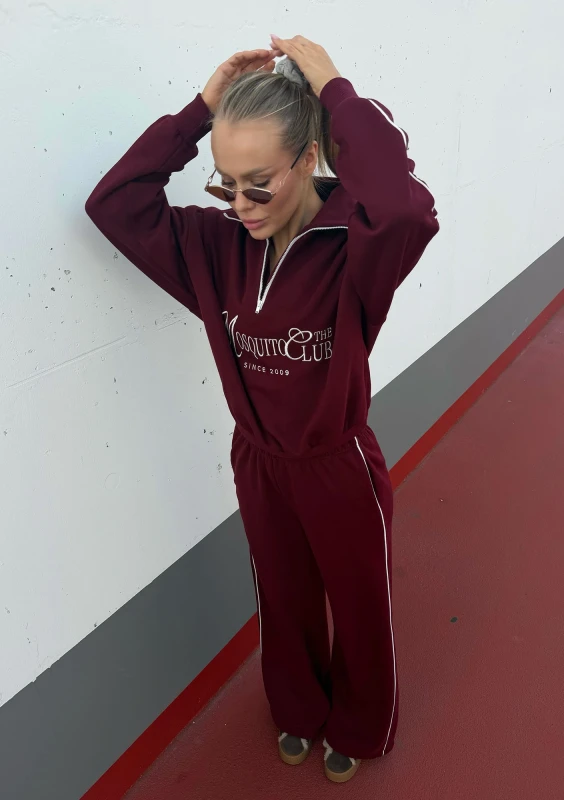Union - Bluza z haftowanym logo Deep Cherry