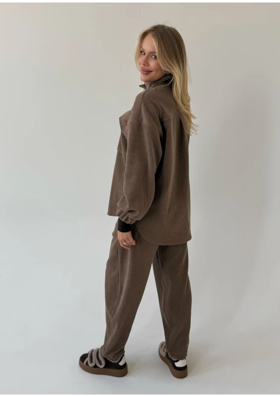 Ridge - Latte beige curduroy shirt