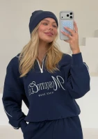 Beanie - Czapka z haftem Mono Logo Granatowa