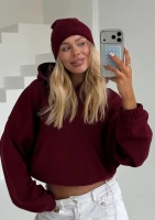 copy of Beanie - Deep cherry red beanie with an embroidered logo
