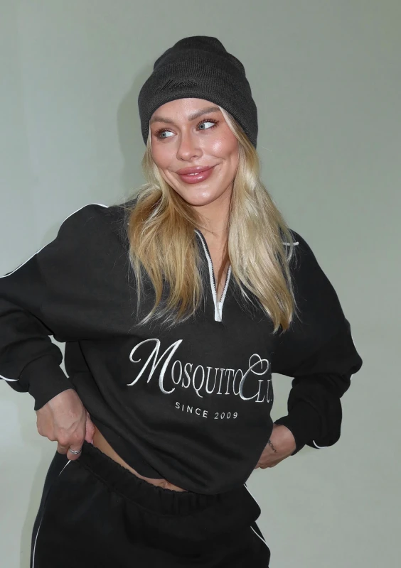 Beanie - Czapka z haftem Mono Logo Czarna