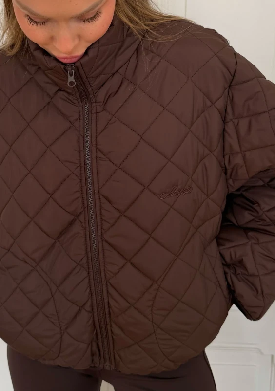 Avery - Brown quilted puffer jacket