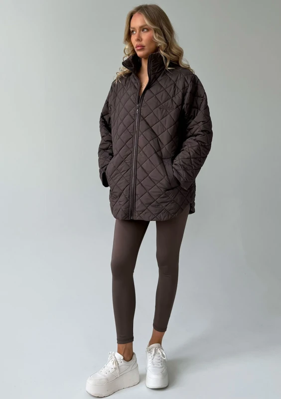 Nora - Pikowana kurtka oversize Savannah Tan