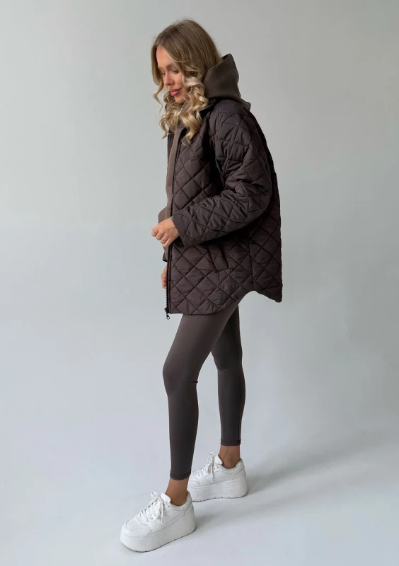 Nora - Pikowana kurtka oversize Savannah Tan
