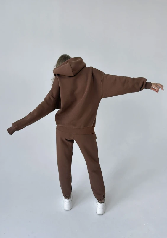 Pure - Spodnie dresowe brown logo Choco Brown