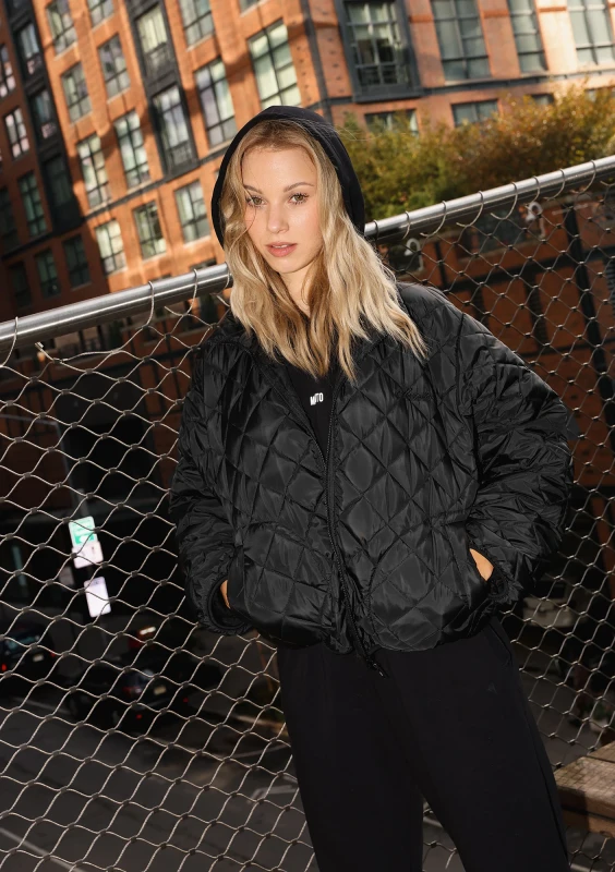 Avery - Black quilted puffer jacket