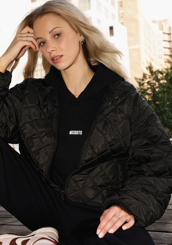 Avery - Black quilted puffer jacket