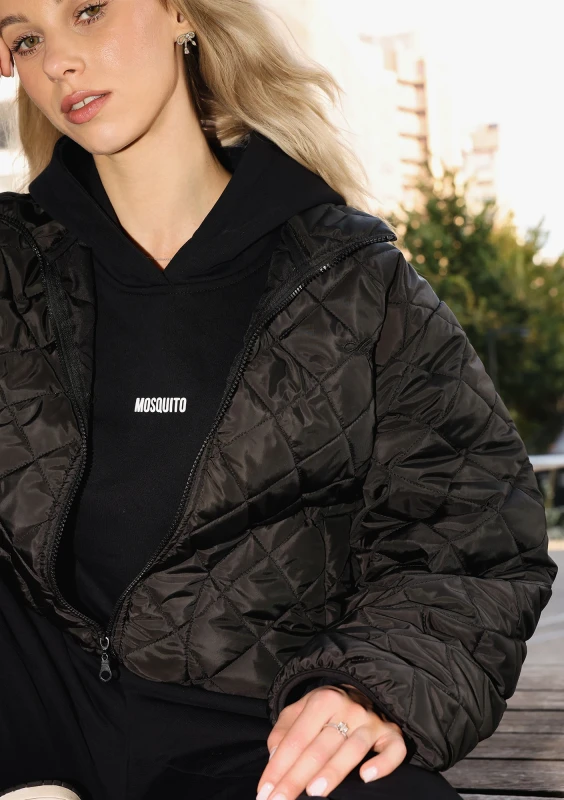 Avery - Black quilted puffer jacket