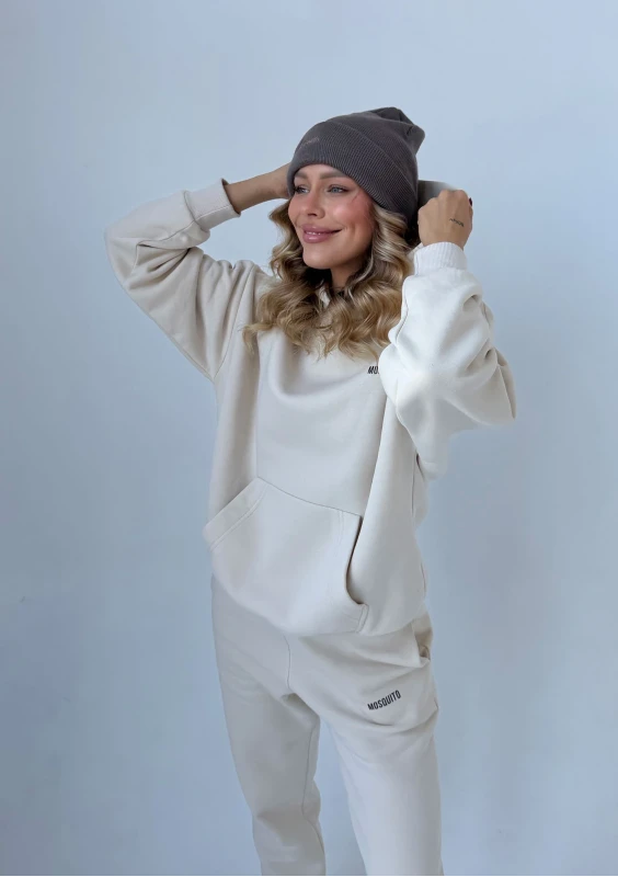 Pure - Bluza z kapturem brown logo Coconut